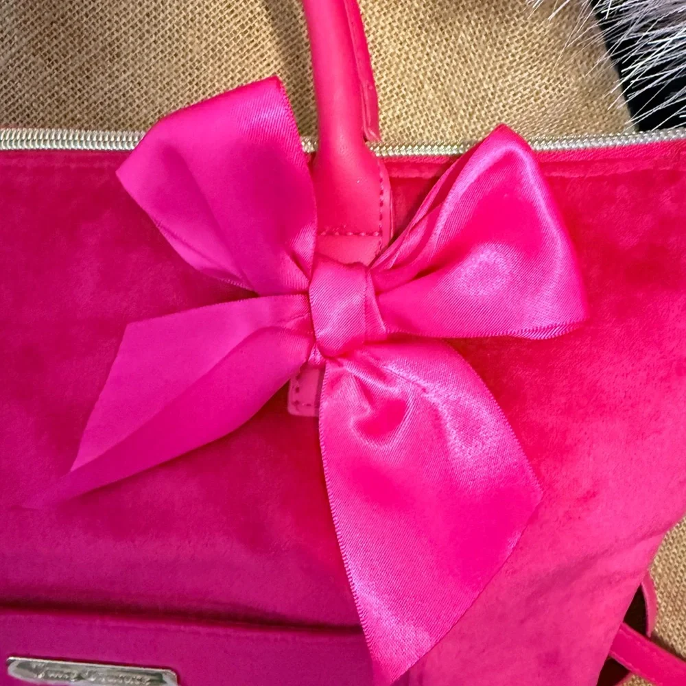 Juicy Couture Pink Bow Backpack Tote Convertible Y2K Bag NWOT - Picture 3 of 12